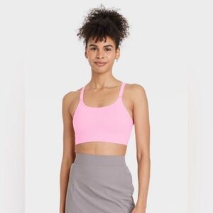 Women's Seamless Medium Support Cami Sports Bra - All In Motion Light Pink XL